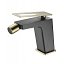 Grifo bidet monomando Suecia negro oro brillo de Imex
